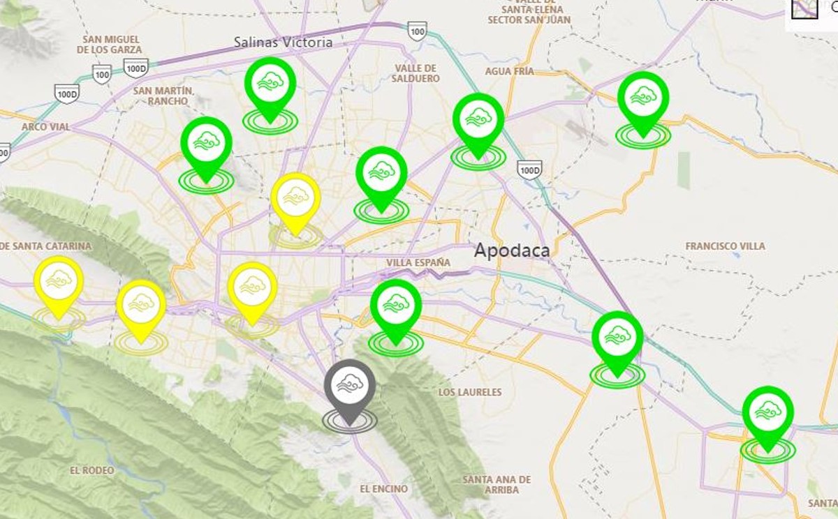 Calidad del aire en Monterrey del lunes 5 de diciembre 2022 │ SIMA.