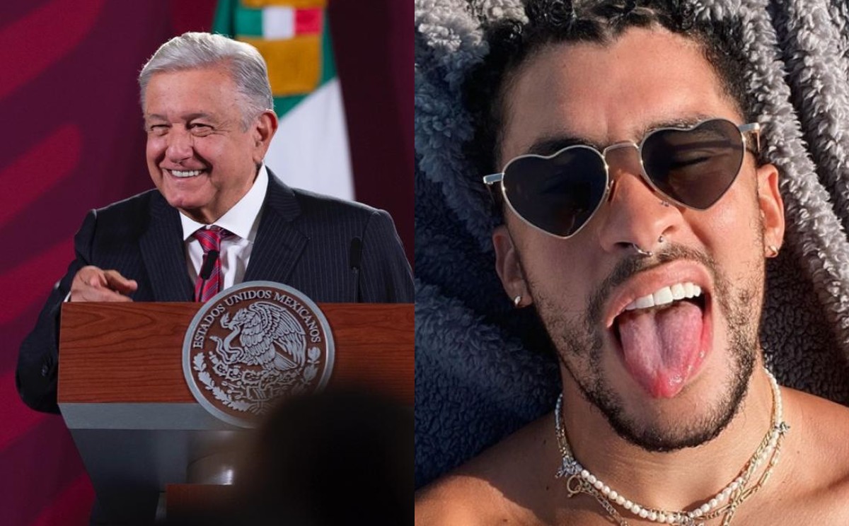 AMLO pide a Bad Bunny dar concierto gratis en el Zócalo