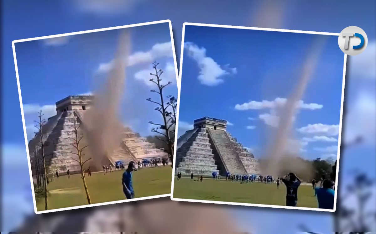 Mediante redes sociales se viralizó el momento, de cómo la tierra se levantaba en forma de remolino.