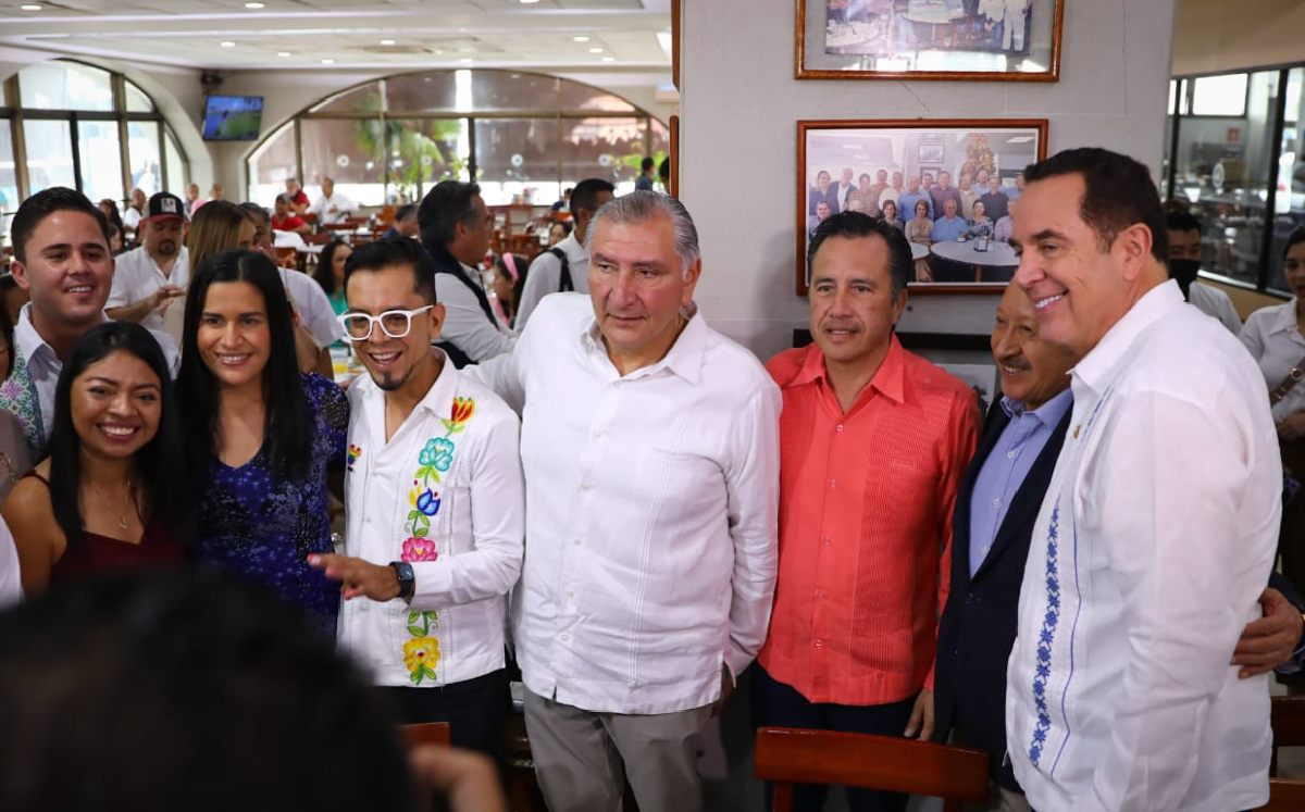 Adán Augusto López, secretario de Gobernación federal, con el gobernador de Veracruz Cuitláhuac García / Segob