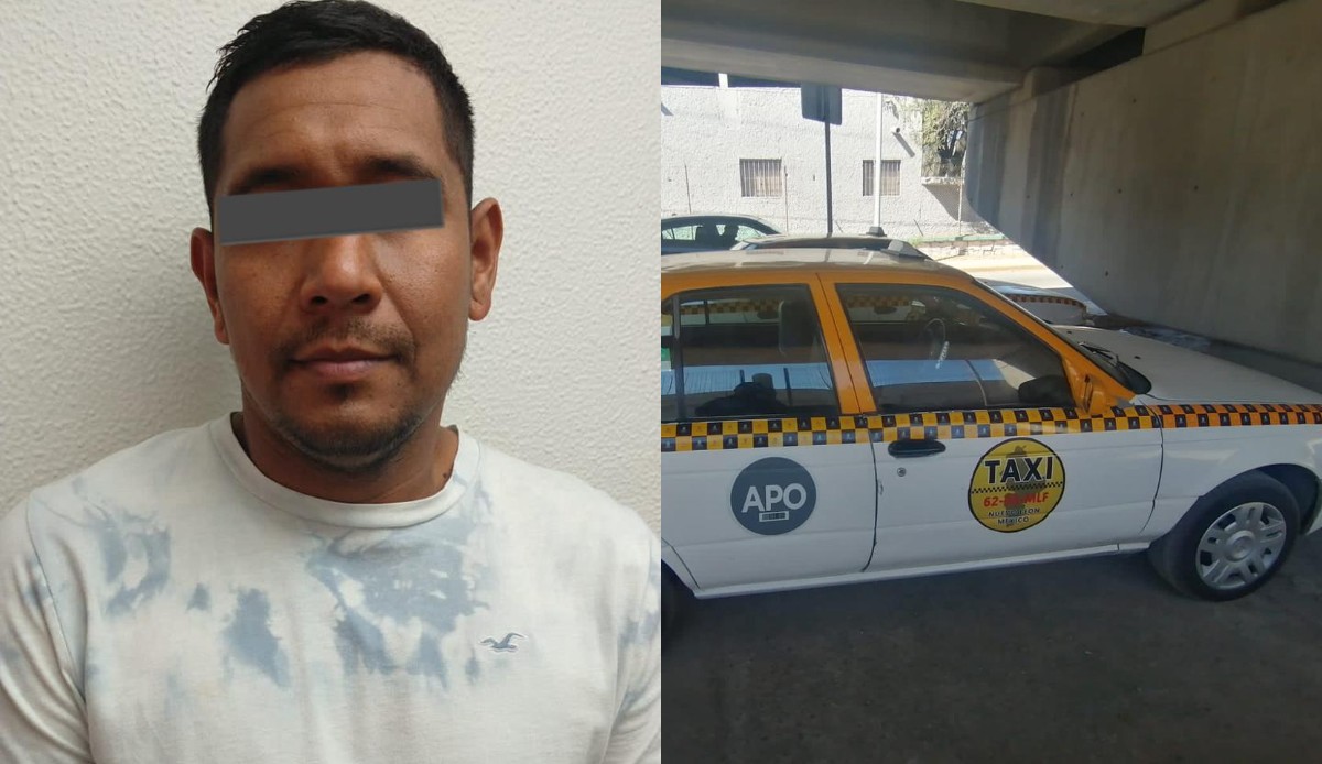 Taxista captado en video por usuaria. / Especial