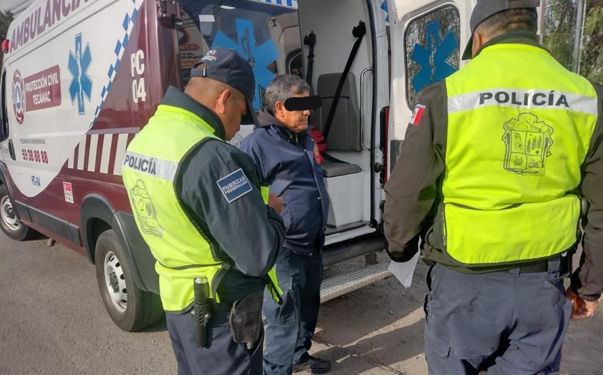 Motociclista atropella a policía en Tecámac / Especial