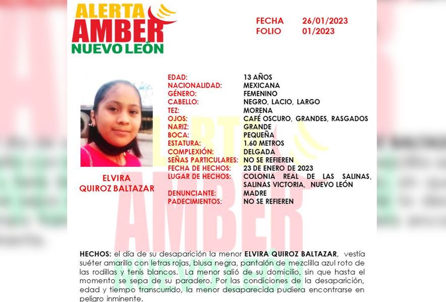 Elvira Quiroz Baltasar fue vista por última vez en la colonia Real de las Salinas. | Cortesía