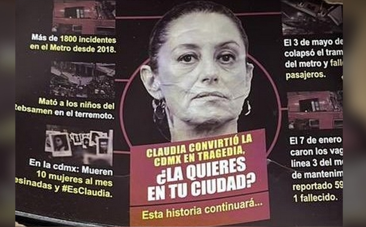 Encuentran propaganda contra Claudia Sheinbaum en la Cuauhtémoc