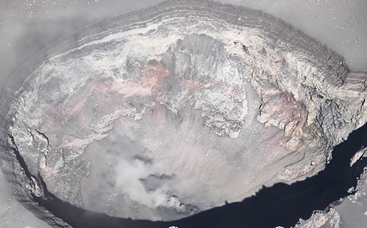 Imagen del cráter del Popocatépetl tomada el 27 de enero 2023 / Cenapred