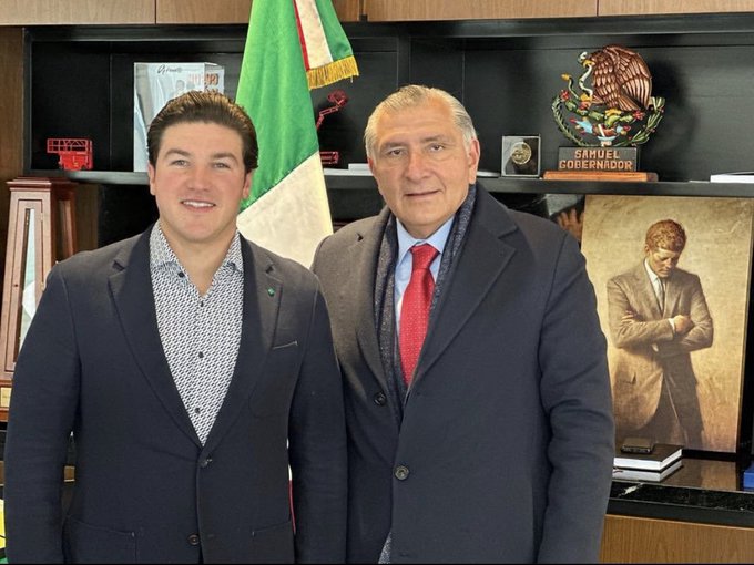 Samuel García se reunió con Adan Augusto López. / Twitter