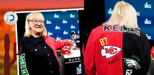 Donna Kelce presume chamarra mitad Chiefs y mitad Eagles por sus hijos | Foto: Especial Donna Kelce presume chamarra mitad Chiefs y mitad Eagles por sus hijos | Foto: Especial