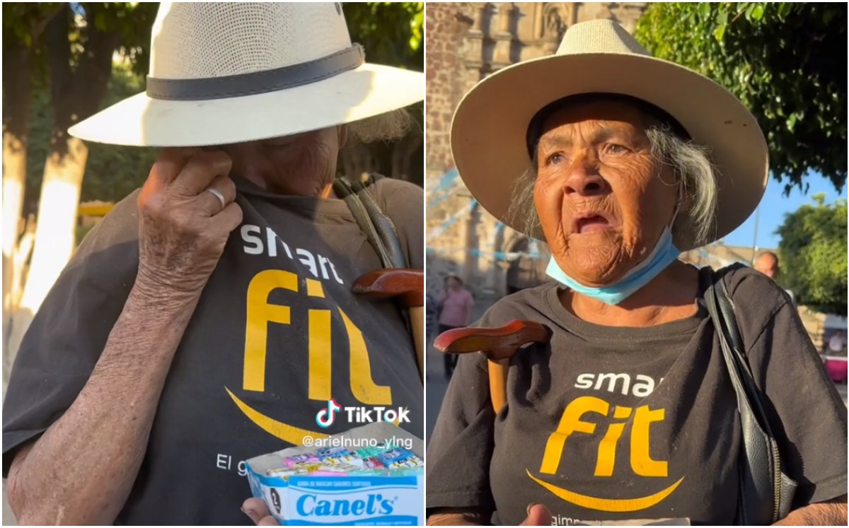 Abuelita llora al contar cómo sobrevive día a día / TikTok @arielnuno_ylng