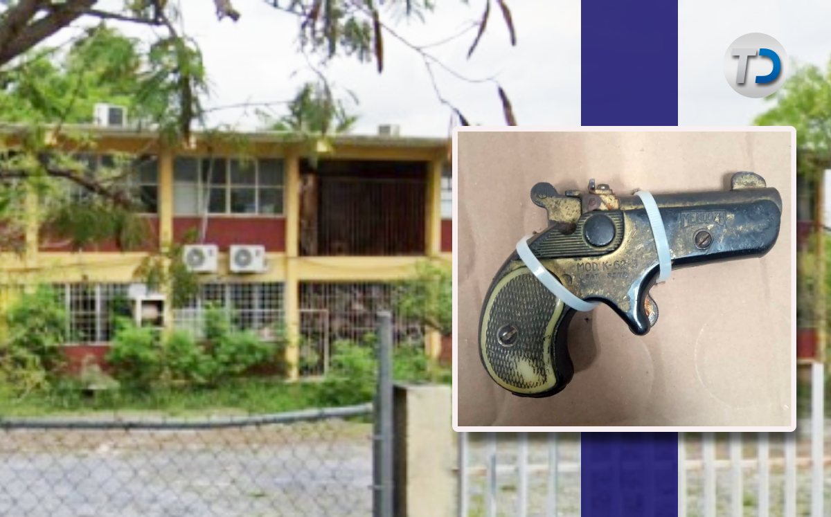 Decomisan arma a un alumno de primaria en Escobedo