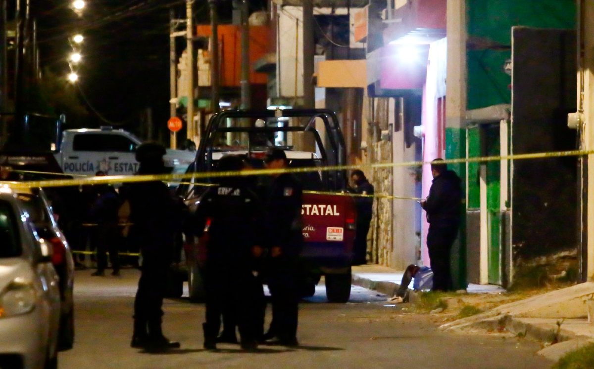 Policías Estatales en el lugar del enfrentamiento en Balcones del Sur / Agencia Enfoque