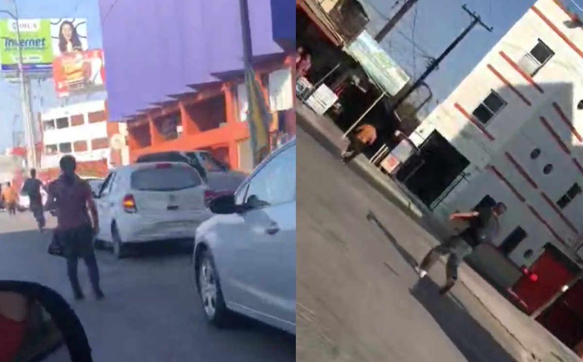 Hombre persigue a ladrón y recupera celular que robó a pasajera de taxi en Monterrey. | Especial