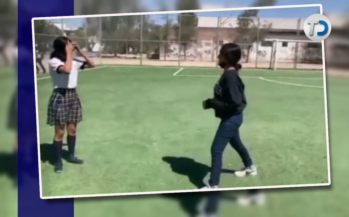 Alumnas protagonizan pelea afuera de secundaria