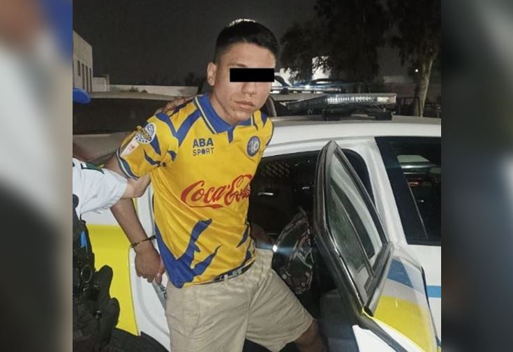 José Daniel de 22 años fue arrestado y trasladado al Parque Alamey. | Cortesía