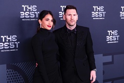 Leo Messi y su esposa Antonela Rocuzzo en los premios FIFA The Best