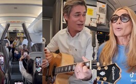 Carlos Baute y Marta Sánchez se volvieron virales luego de interpretar una canción durante un vuelo.