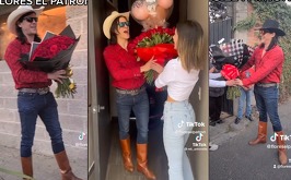 A través de TikTok se viralizó la entrega de ramos buchones con temática