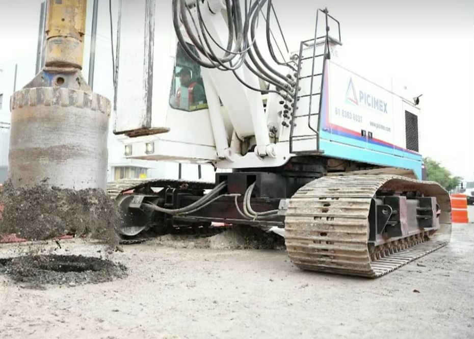 Se colocarán 33 pilas como parte del proceso constructivo del viaducto elevado. | Cortesía