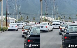 Automovilista circulando en contra, en Monterrey.