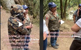 Uno de los presuntos comuneros aseguró ser el dueño del lugar, motivo por el que cobraba a los visitantes.