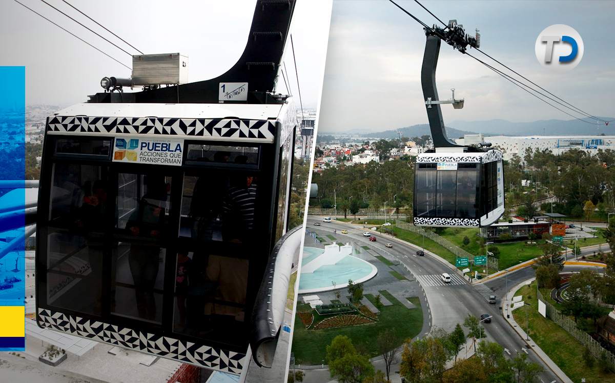Aspectos del Teleférico de Puebla / Agencia Enfoque / Diseño Óscar Ávila