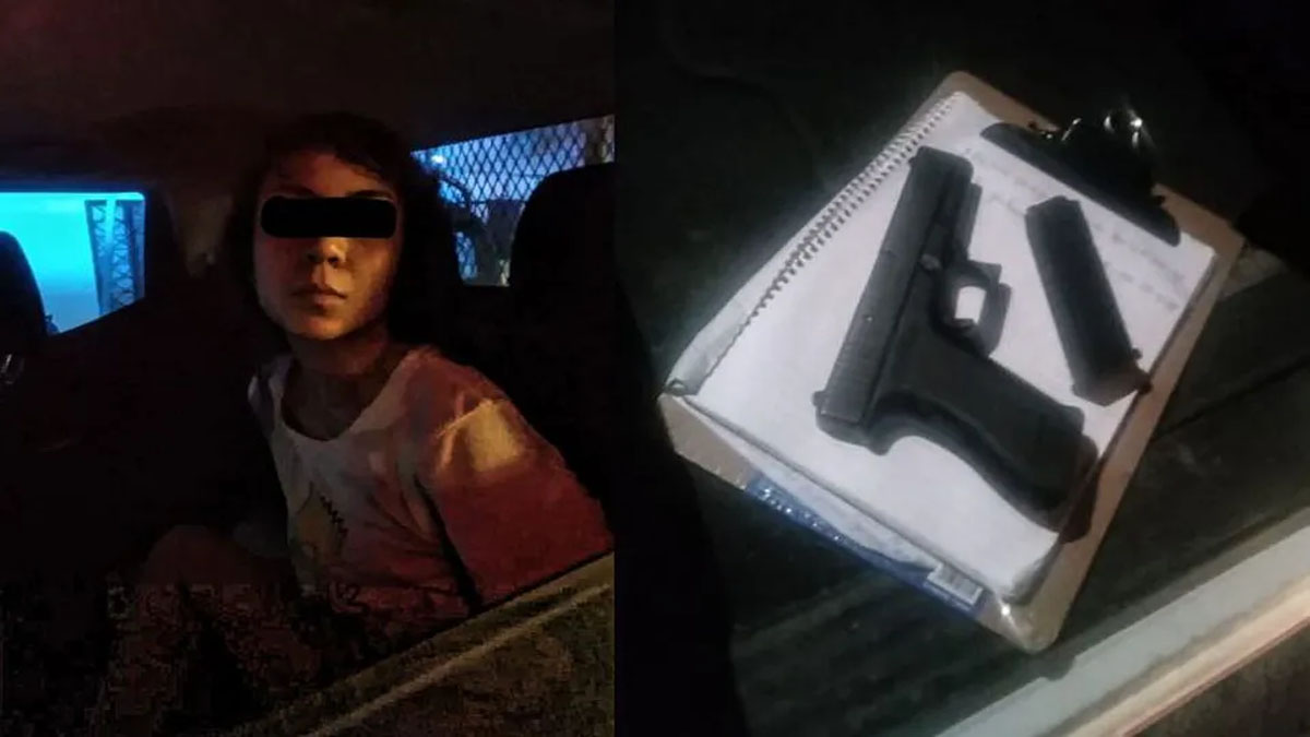 Mujer muerde a policías para intentar escapar de arresto en Escobedo; le hallan drogas y armas
