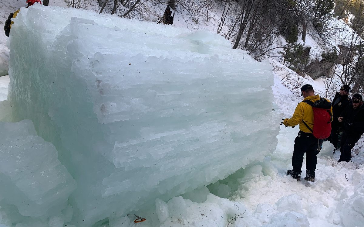 Columna de hielo que mató a una mujer en Utah, Estados Unidos / Especial