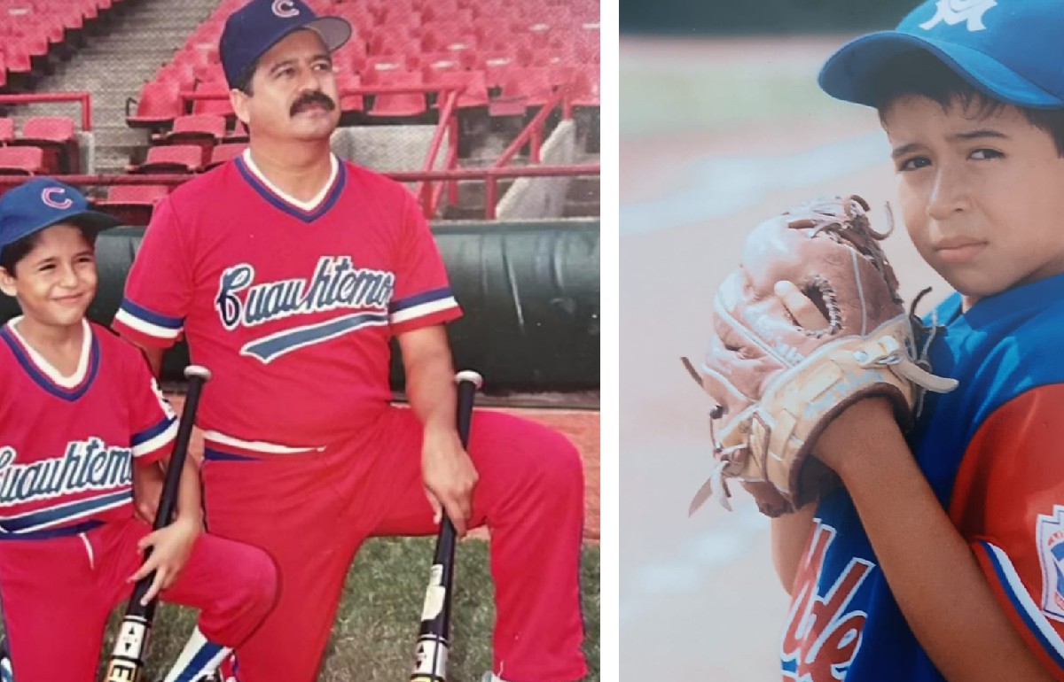 Ramiro Peña y Javier Salazar peloteros de Sultanes de niños
