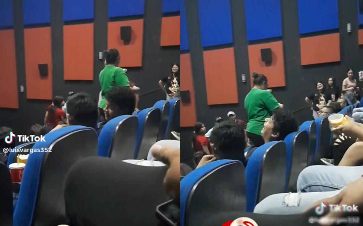 Interrumpen función de cine para reclamar lugares. | Especial