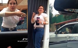 Señora le pide a joven quitar su carro estacionado frente a su casa