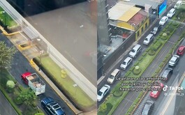 Le pitan a conductor por ir lento y se frena por completo; provoca caos vial