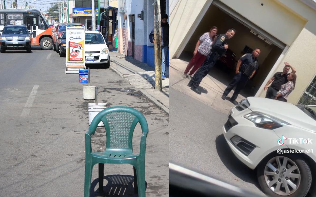 Joven quita botes de cochera para estacionarse y salen a reclamarle | Especial