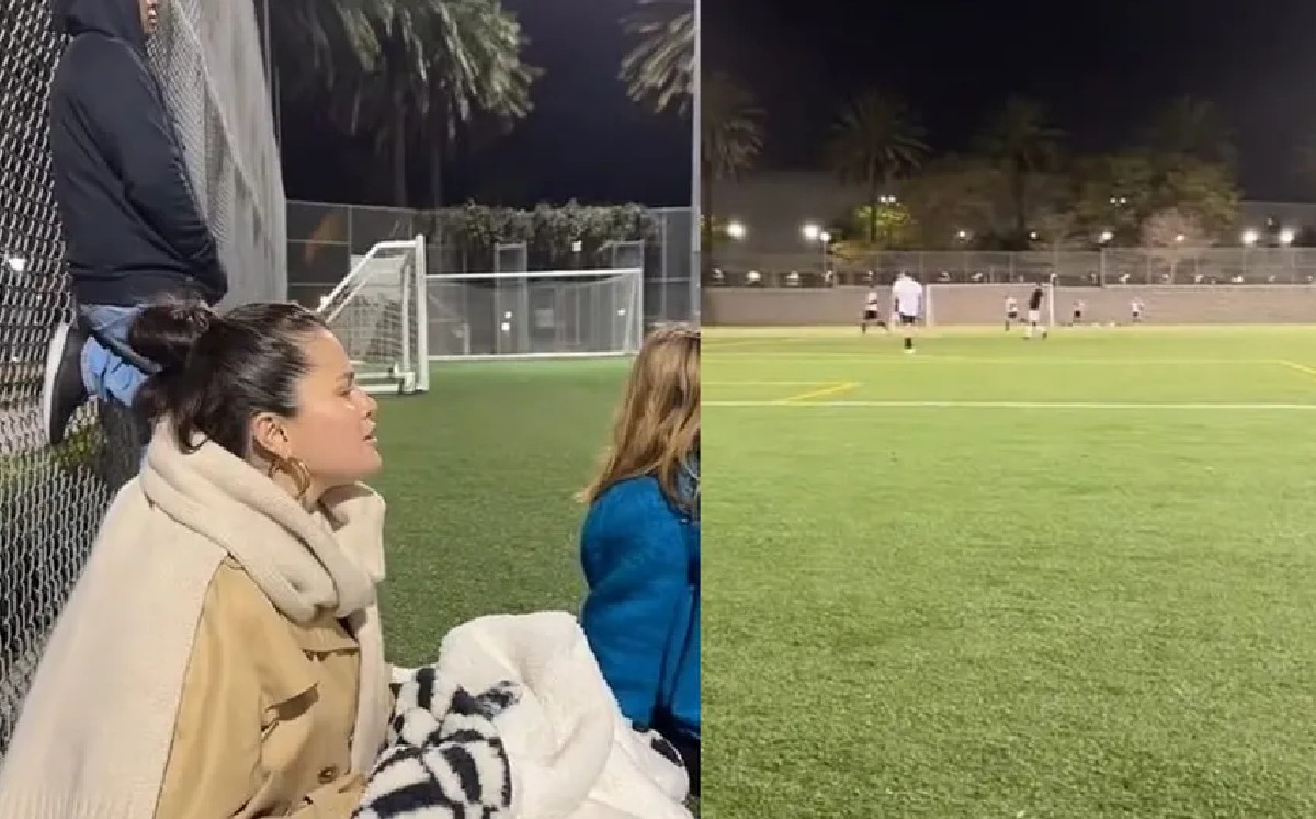 Selena Gomez le coquetea a jugador en un partido de futbol | Especial