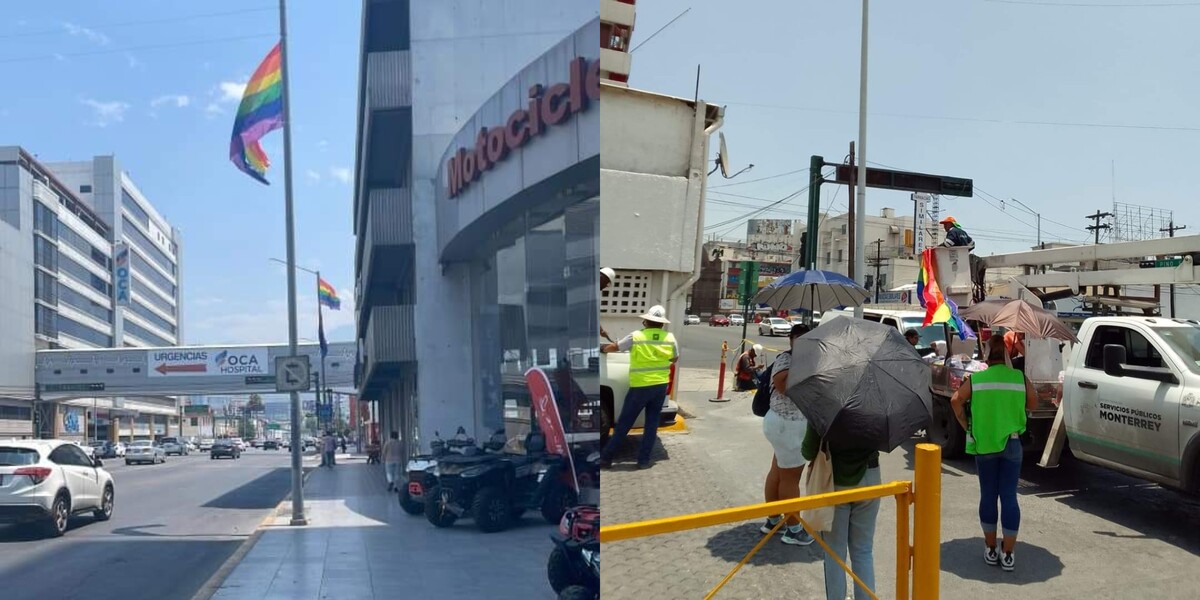 Colocan banderas previo a Marcha Pride 2023 / Leyda Estrada