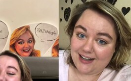 Madison fue la única de los empleados en ser despedida y ella le dejó fotos de ella a su ex jefe regadas por toda la oficina.