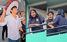 Joven leva serenata a su ex novia y la encuentra con otro