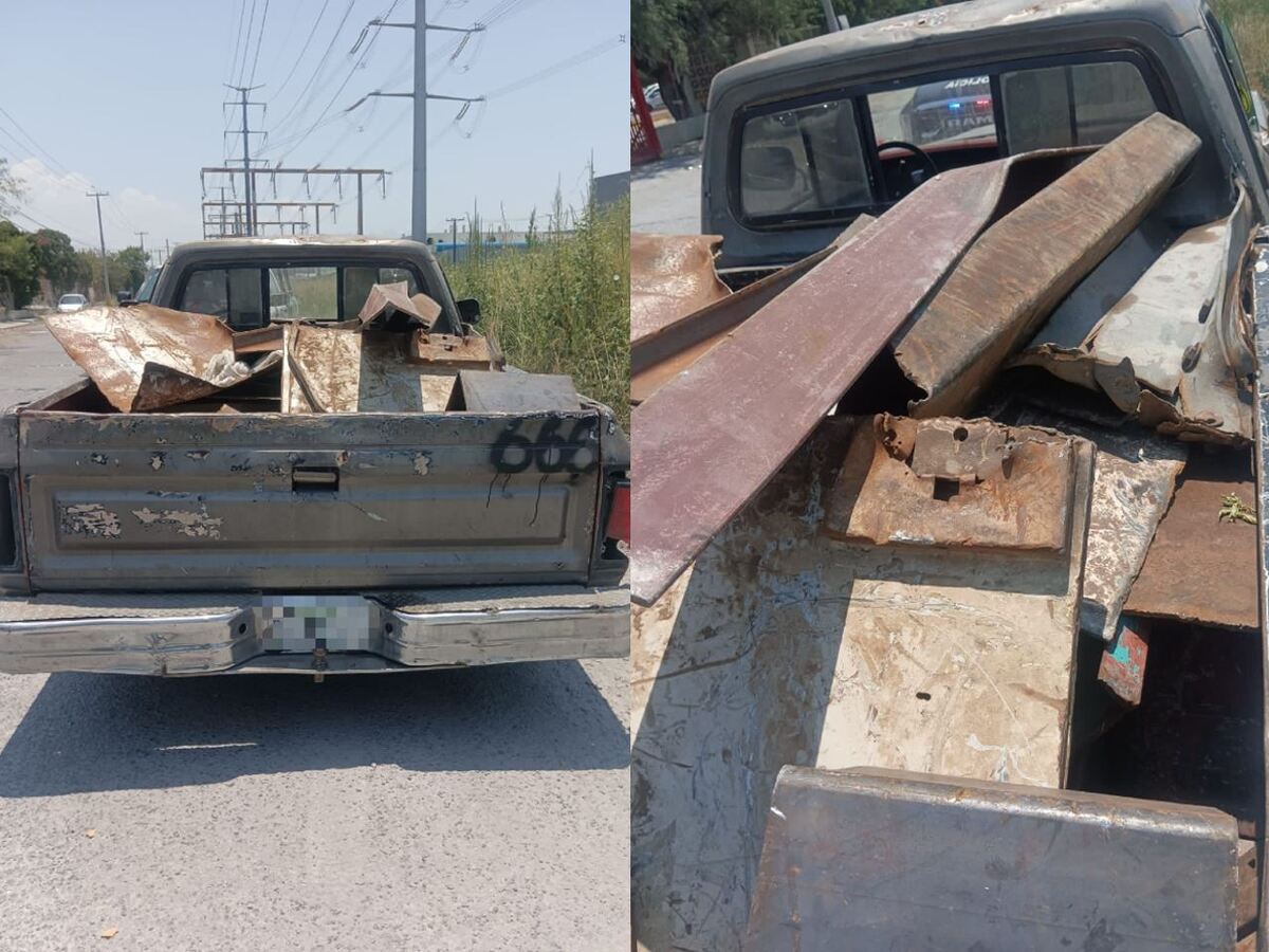 Camioneta llena de chatarra. / Especial