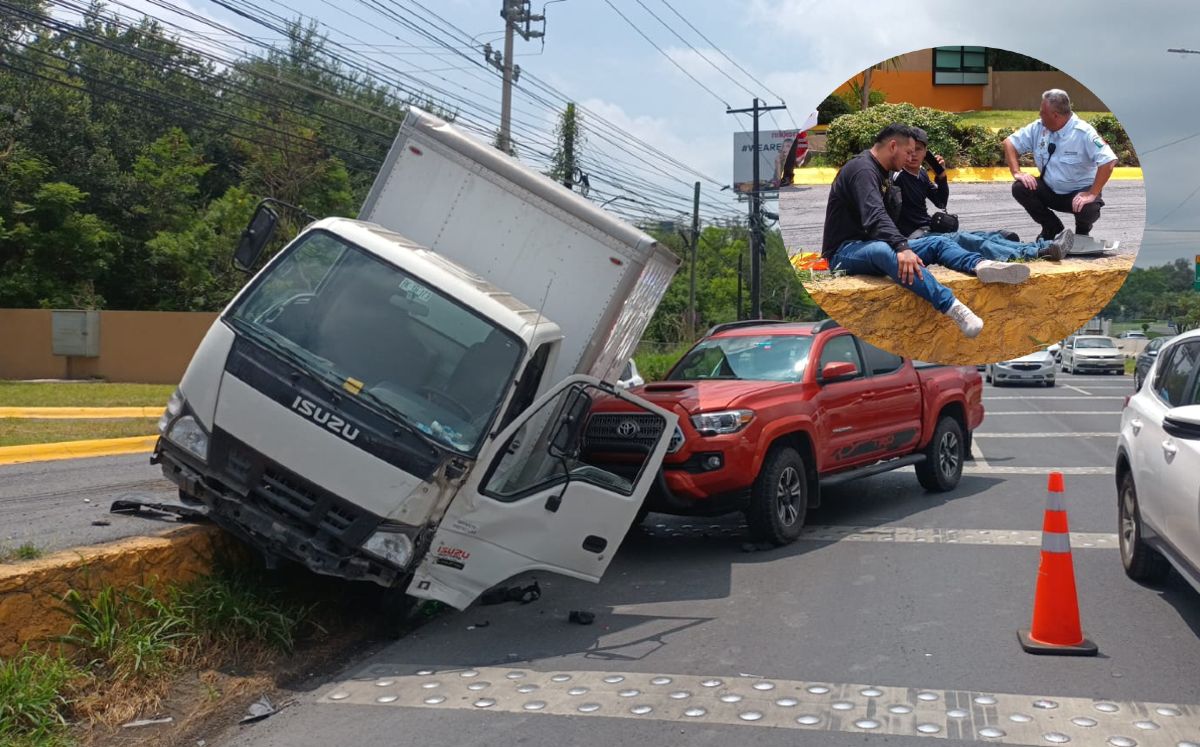 Choque en la Carretera Nacional. / Fabricio Gallegos