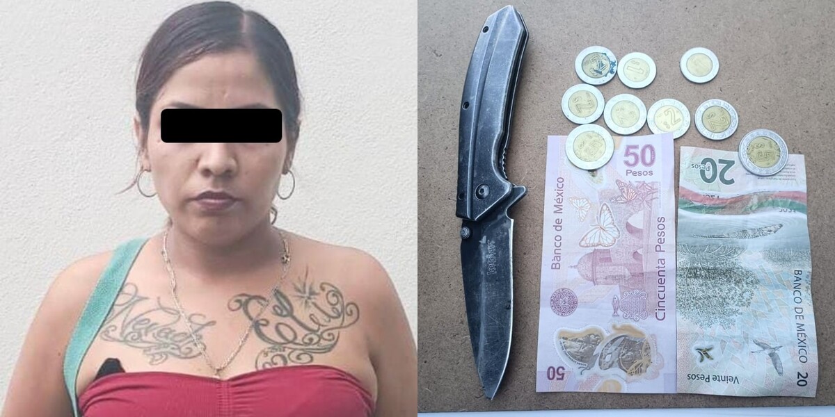 Mujer es detenida por presuntamente asaltar a taxista en Apodaca / Especial