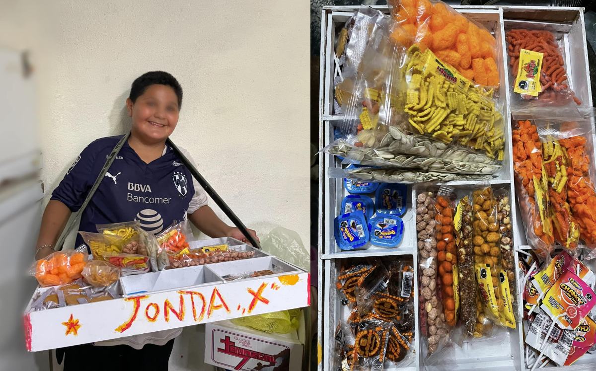 Niño emprende negocio en Nuevo León | Cortesía Facebook