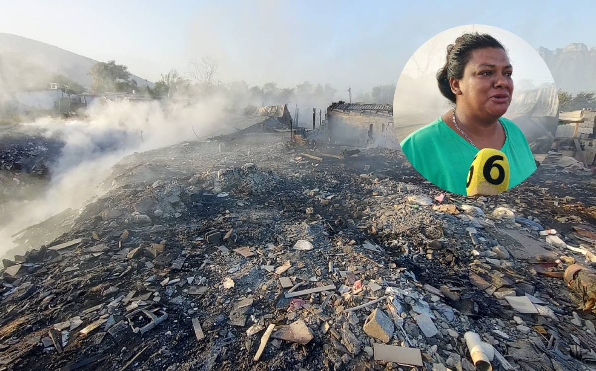 Incendio de tejabanes deja sin hogar a cuatro familias en Monterrey.  | Agustín Martínez