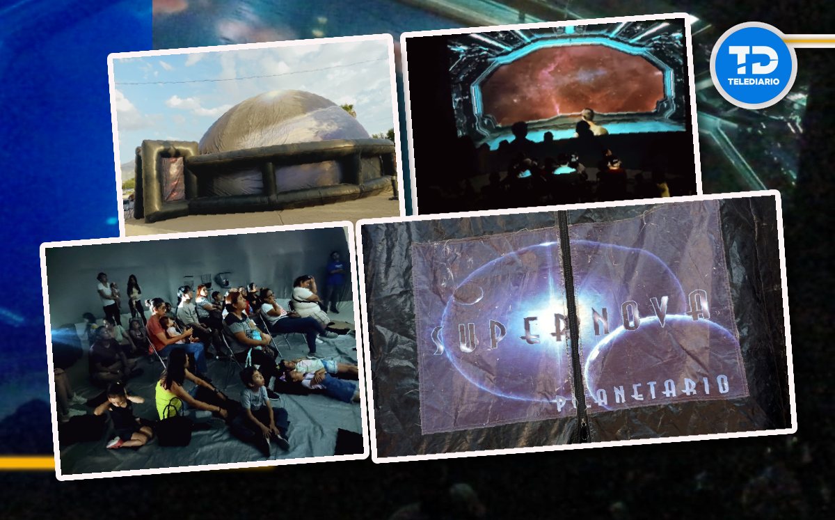 Instalan planetario móvil para proyección de documentales sobre el espacio, el mar y dinosaurios. | Daniel Santiago| Diseño Mauricio Ledesma