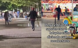 Durante la edición 2023 de la Feria de Durango, un vendedor de brochetas fue captado sacando palos de la basura; usuarios respondieron indignados