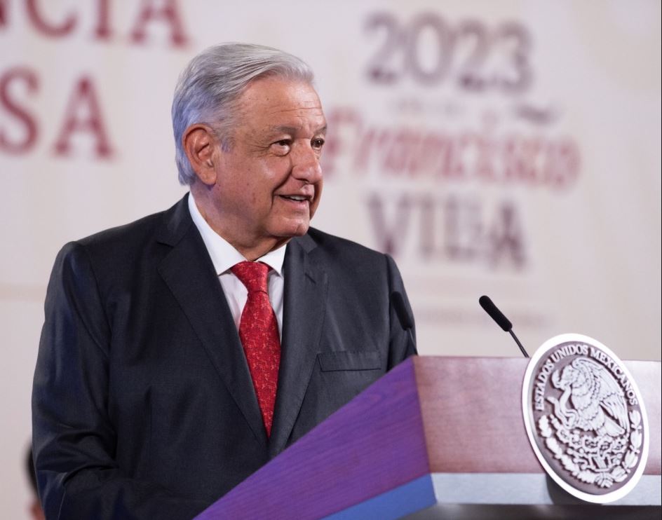 López Obrador en conferencia de prensa matutina. | Cortesía
