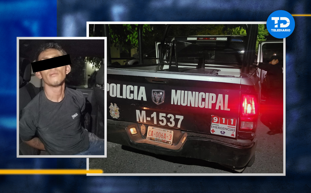 Ciudadanos logran darle alcance a presunto ladrón en fraccionamiento Lomas del Sur. | Salvador Martínez| Diseño Margarita Salmorán
