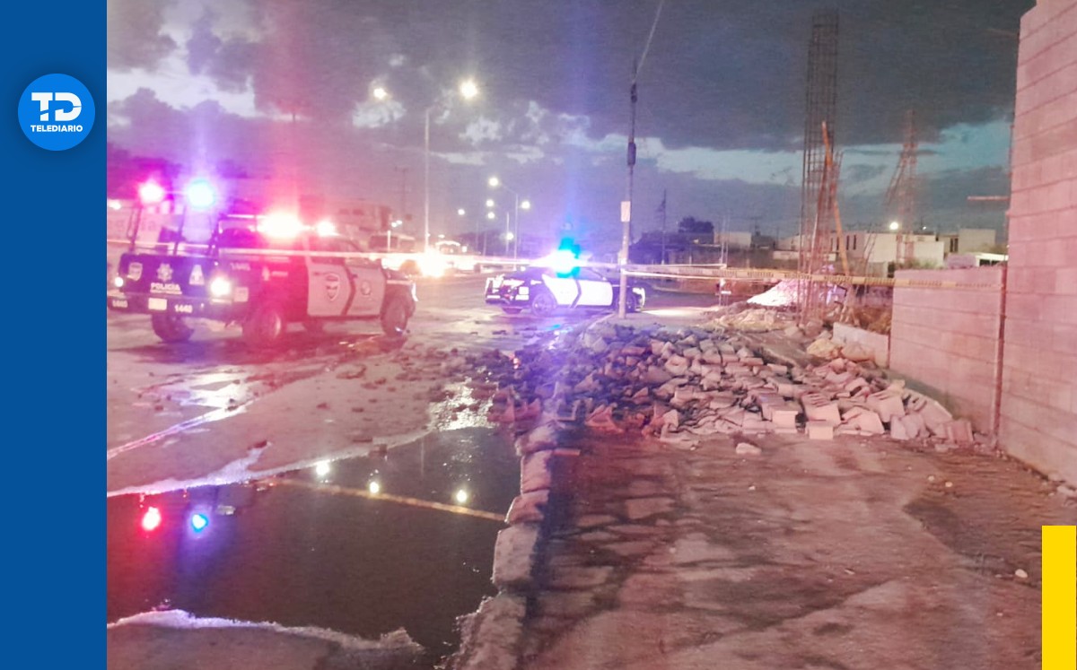 Muere menor de 13 años tras caerle una barda encima en Apodaca. | Cortesía