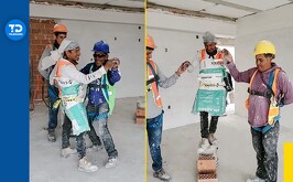 En la mayoría de video de esta cuenta, el grupo de albañiles hacen tiktoks de bailes o situaciones cómicas relacionadas con su labor
