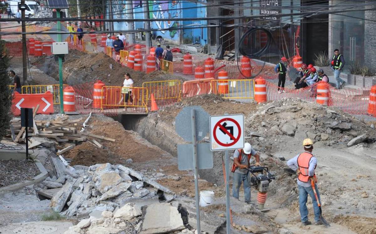 La zona de Centrito Valle ha estado bajo una prolongada remodelación en la vía pública. | Archivo