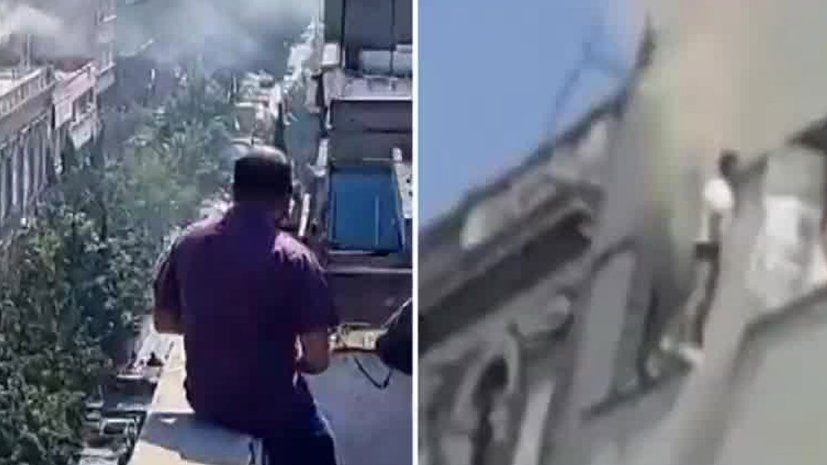 En el Centro Histórico de CdMx, hombre cae desde tercer piso al tratar de huir de incendio
