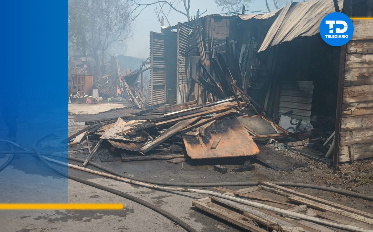 Incendio en colonia Nueva Esperanza en Escobedo | Fabricio Gallegos