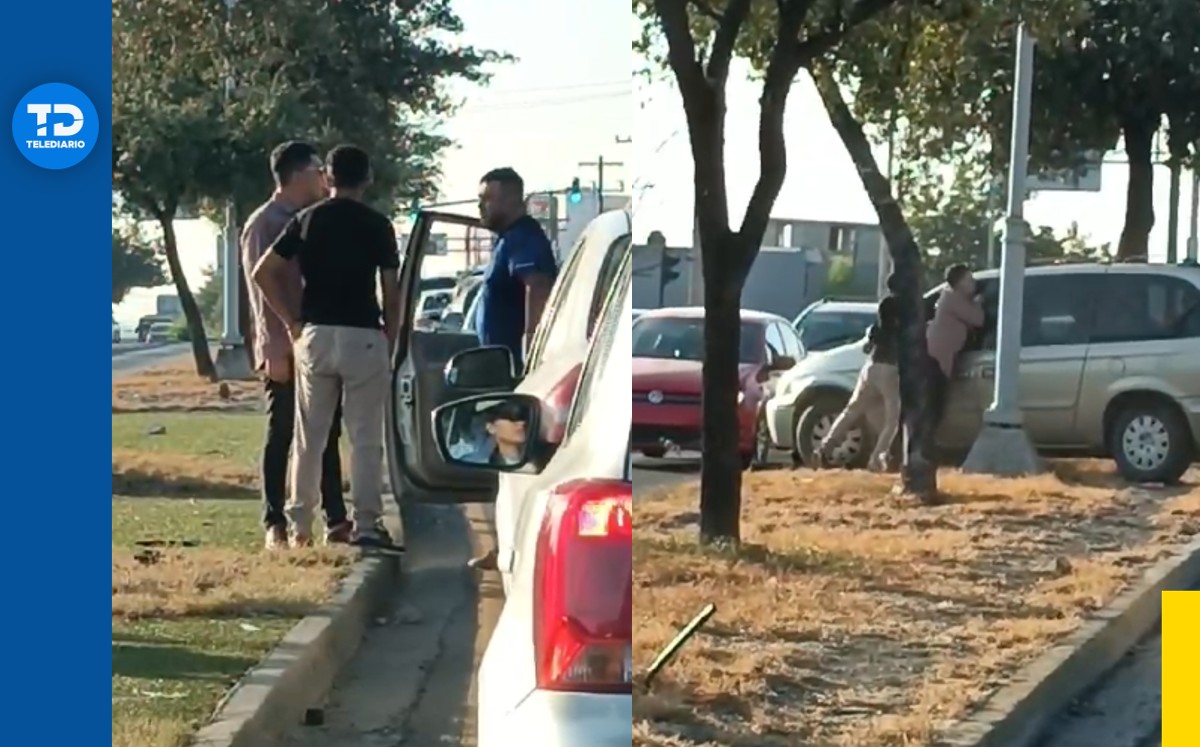 Automovilistas se enfrentan a golpes en la zona Cumbres en Monterrey. | Especial